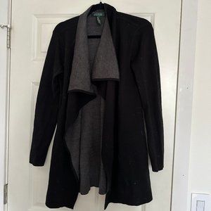 Ralph Lauren Black and Gray Wool Blend Sweater Size Small